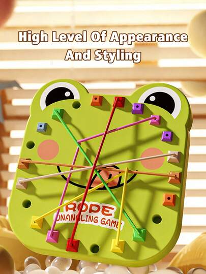 儿童早教绳结游戏 | 青蛙造型触觉玩具 | 提升手眼协调能力 | 学龄前儿童的完美生日礼物