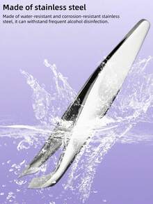 1pc Russian Stainless Steel Cuticle Nipper, Slanted Blade Design, Suitable For Professional Trimming, Sharp Cutting Edges, Manicure, Removing Cuticles, Showcasing High-End Minimalist Style. - Silver - View 4