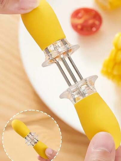 2/4 ชิ้น/1/2 คู่ ที่จับซังข้าวโพดสเตนเลส, ที่คีบซังข้าวโพดสำหรับบาร์บีคิว, ส้อมซังข้าวโพดพร้อมดีไซน์คลิป, เหมาะสำหรับทำอาหารที่บ้านและการย่าง