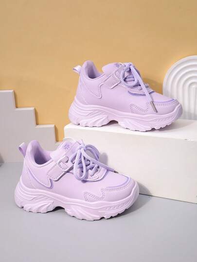 Giày thể thao da cho bé gái, giày sneaker đế dày mới cho trẻ em mùa xuân/hè, giày chạy bộ đế mềm chống trượt cho trẻ lớn, giày casual thời trang dán khóa, giày dép học sinh.