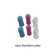 1支/3支装宠物软毛指套牙刷，适用于猫狗，狗狗牙齿清洁工具，指套直径2厘米 - 彩色 - 查看 9