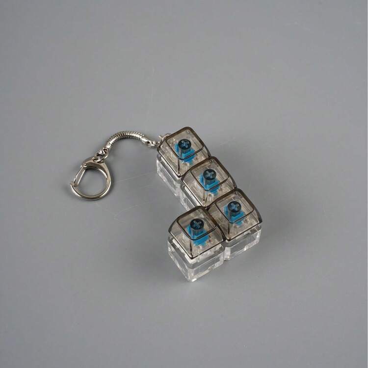 Transparent PC Mechanical Keycap Finger Toy Keychain - Tactile Click Sound Pressure Release Toy, Creative Easter Halloween Christmas Birthday Gift And Party Favors. Transparent PC Finger Toy Keychain - Crisp Tactile Click Mechanical Keyboard Pressure Release Toy, Holiday Birthday Party Unique Gift. - View 2