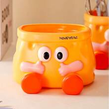 1pc Cartoon Pen Holder Desk Organizer, Multi-Function Office Stationery Storage Box, Cute Birthday Gift - Pen Holder - View 6