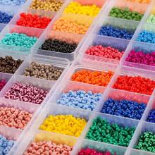 1 Hộp 24 Hạt cườm thủy tinh 3mm màu sắc thời trang, bộ dụng cụ tự làm trang sức, phụ kiện hạt cườm rời - Bộ hạt cườm 3mm - Xem 2