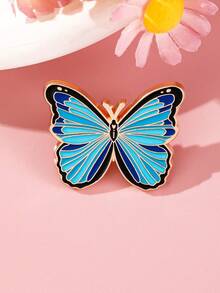 1 chiếc ghim cài áo hình bướm men xanh mộng mơ, thiết kế bướm xanh chuyển sắc tinh tế, phụ kiện cao cấp độc đáo, ghim cài áo kim loại nhẹ nhàng và thanh lịch. - Nhiều màu - Xem 3