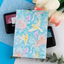 Plantilla de relieve en 3D con flores degradadas, para hacer álbumes de fotos, tarjetas y carpetas de artesanía con textura en 3D, ideal para entusiastas de la manualidad - Multicolor - Ver 9