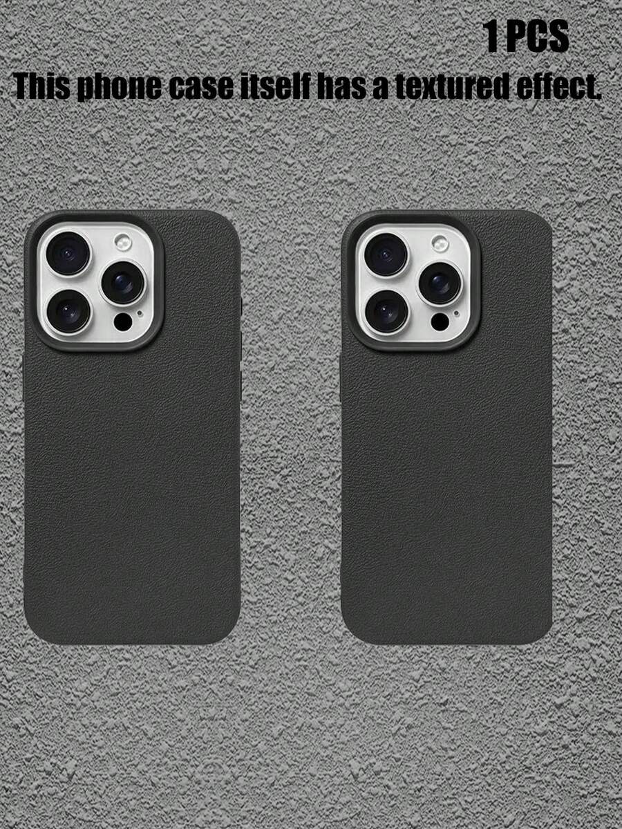 Bộ 2 ốp lưng điện thoại giả da mờ, tương thích với Apple X/XR/11/12/13/14/15/16/17/Pro/Plus/ProMax, bảo vệ toàn diện, thiết kế tối giản, bảo vệ hoàn hảo cho điện thoại của bạn. - Đen + Đen - Xem 1