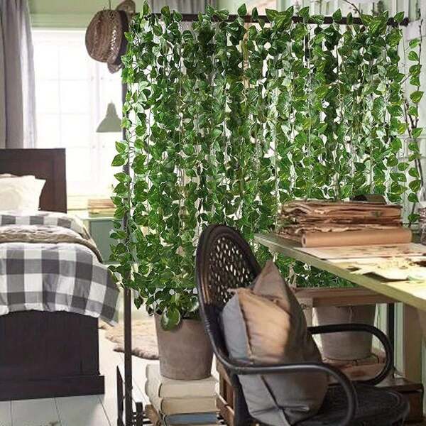 20-Pack Artificial Vine With Leaves Decoration, Artificial Ivy Greenery Garland, Artificial Vine Hanging Plant Background, Suitable For Home Decor, Garden Decor, Wall Decor, Bedroom Decor, Wedding Decor, Table Decor, Party Decor, Birthday Decor, Indoor And Outdoor Decor, Christmas Decor