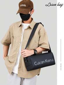 Men's Minimalist Horizontal Crossbody | Sleek Daily Commute Bag - Multicolor - View 4