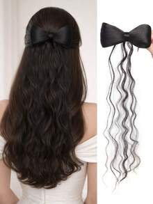 Bow-Tie High Ponytail, Feather Braid, Hair Clip, Bun, Bow-Tie Braid, Synthetic Wig Ponytail - Multicolor - View 10