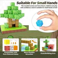 Bộ xếp hình nam châm 28/48/64/100 mảnh - Đồ chơi xếp hình khối lập phương, Đồ chơi giáo dục STEM kích thích giác quan cho bé trai và bé gái từ 3 tuổi trở lên, Đồ chơi sáng tạo giúp bé học tập và vui chơi, Bộ trò chơi lắp ráp DIY, Quà tặng sinh nhật/ngày lễ (Nhiều màu) - Nhiều màu - Xem 6