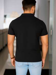 Men's Premium Cotton Polo Shirt, Various Colors - màu đen - Xem 2