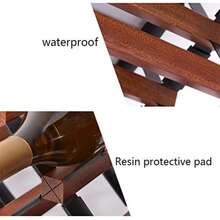 botelleros botelleros botelleros de Madera para Botellas de Vino Soporte Independiente shees mostrador Estante de Vino para Bar Bodega Armario del sótano 21 Botellas - 21 botellas - Ver 4