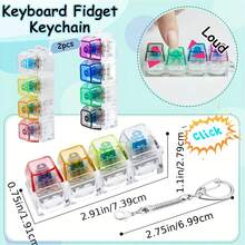 1 Set Keyboard Stress Relief Toy, Interesting Keychain Gift Suitable For Friends, Perfect Novelty Gift For Christmas And Halloween - Multicolor - View 2