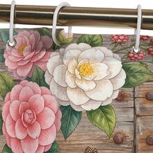 1pc/4pcs Highland Cow & Floral Retro Animal Pattern Multifunctional Bathroom Decor Shower Curtain Set, Free 12 Hooks Included, Elegant Holiday Atmosphere, Bathroom Mat, U-Shaped Toilet Mat And Round Toilet Mat, Suitable For All Scenarios Bathroom Set - Highland Cattle 2 - View 8