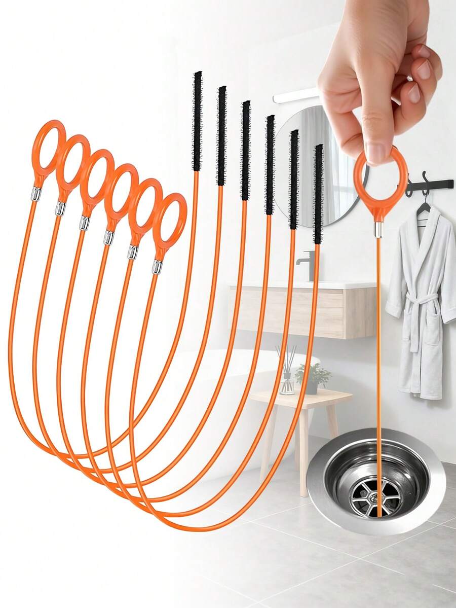 1/2/3pcs Drain Cleaner, Hair Remover, Pipe Dredger, Drain Cleaning Tool, Flexible Snake Tool, Effectively Clears Clogged Debris, Suitable For Sink, Shower And Bathtub Hair Clogging