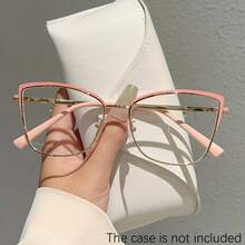 A Pair Of Women's New Full-Frame Butterfly-Shaped Glasses, Exquisite And Light Luxury Metal Frames, Retro And Simple White Glasses,  And Fashionable Eyewear Suitable For Daily And Party Wear - 白色 - 查看 9