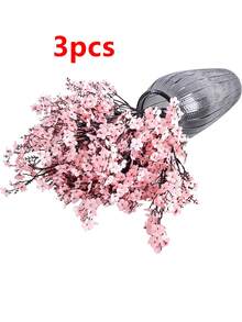 Bó hoa baby's breath nhân tạo gồm 3 bông, thích hợp cho đám cưới, nhà cửa, nhà hàng, phòng ngủ, trang trí bình hoa, tiệc sinh nhật, trang trí đám cưới, quà tặng ngày Valentine, nguyên liệu tự làm đồ trang trí năm mới, quà tốt nghiệp, v.v. - Màu Hồng baby - Xem 5