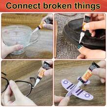 WhizToys Super Glue (12-Pack),Quick-Drying, Clear Liquid Super Glue For Plastic,Metal,Wood, Ceramic,Rubber And More,Strong Bonding Adhesive For Crafts,Repairs,DIY - ColorA - 查看 5