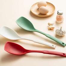 1pc Silicone Cooking Spoon, Non-Stick & Scratch Resistant, Heat Resistant Kitchen Utensil, Durable Dishwasheable Spoon For Stirring, Serving, Pancakes & Omelets, Ideal For Home Kitchen - Multicolor - View 5