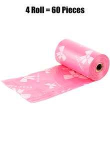 120 túi đựng chất thải thú cưng dày dặn, chống rò rỉ, làm bằng polyethylene với họa tiết độc đáo, phù hợp cho chó và mèo, túi vệ sinh đa năng, quà tặng ngày lễ và Giáng sinh. - Hồng - Xem 9