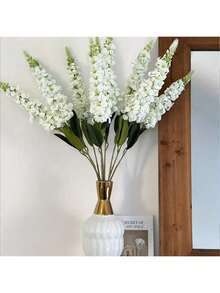 1pc Artificial Hyacinth Flower Arrangement - Suitable For Home, Office, Cafe, Wedding And Valentine's Day Gift - White - View 3