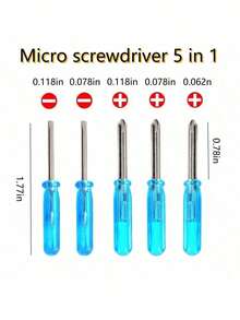 25件套精密螺丝刀套装，多功能维修工具组，适用于智能手机和平板电脑，耐用塑料材质，多种刀头形状，非电动 - 必备电子产品拆卸工具 - 彩色 - 查看 5