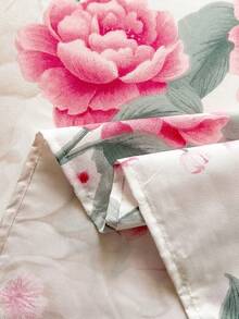 Set Sprei Motif Bunga 3 Buah (Termasuk Sarung Bantal, Tidak Termasuk Isi Bantal) Sprei & Selimut Bermotif 100% Kain Poliester, Dapat Dicuci dengan Mesin, Lembut & Tahan Lama, Cocok untuk Kamar Tidur atau Kamar Tamu, Perlengkapan Tempat Tidur Rumah Minimalis Modern - Bunga bermekaran sebagai lambang kekayaan dan kemakmuran. - View 5