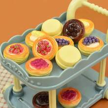 Cute Mini Fruit Tart Resin Model - DIY Handmade Mini Food Decoration Suitable For Dollhouse And Jewelry Making, Suitable For Teenagers As Mini Toys - Multicolor - View 5