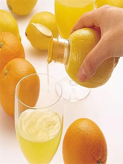 1/2 chiếc dụng cụ vắt chanh xoắn ốc thủ công mới, dụng cụ vắt chanh cầm tay có vòi rót và nắp đậy, lý tưởng cho pha chế cocktail và nấu ăn.