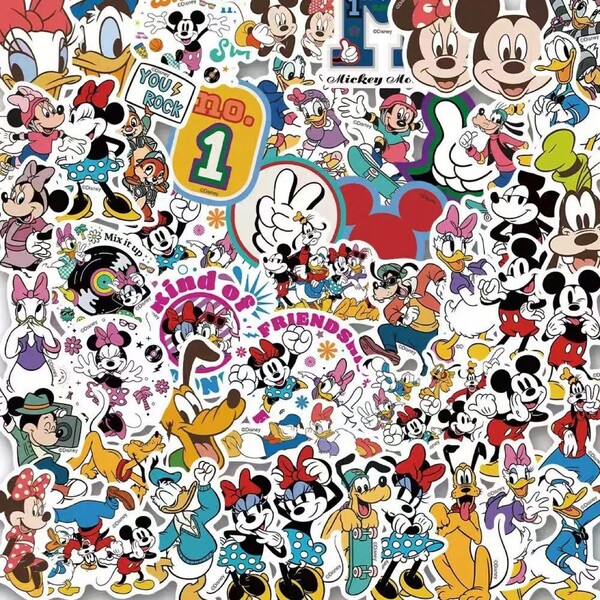 Bộ 50/100/200 miếng dán hình hoạt hình dễ thương, chống thấm nước, thích hợp để trang trí đàn guitar, hành lý, máy tính xách tay, quà tặng, đồ dùng học tập và các dịp khác.