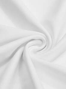 Tiny Spark 男士街头时尚白色T恤，背面饰有复古抽象泼墨印花 - 白色 - 查看 6