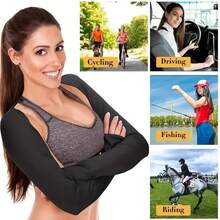 1pc Ultra-Breathable Ice Silk UV Protection Arm Sleeves - Outdoor Sports Sun Block - Durable Long Cooling Gloves - Multicolor - View 5