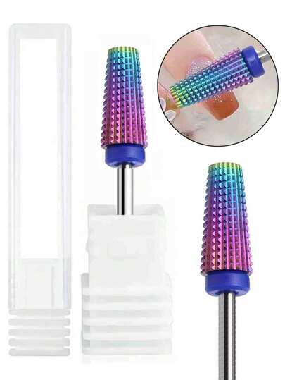 Juego de 5 en 1 de brocas de acero de tungsteno profesionales con dientes cruzados para fresadora, para eliminar el gel UV, herramienta y accesorio de manicura eléctrica