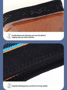 1 pieza Rodillera deportiva de compresión, elástica transpirable y antideslizante resistente al sudor para bádminton, ciclismo, senderismo, correr - Multicolor - Ver 7