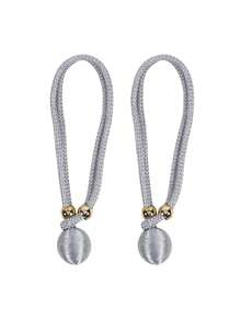 2pcs Adjustable Premium French Style Ball Curtain Tie Backs, Convenient Drapery Tiebacks Decorative Curtain Holders - Multicolor - View 13