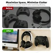 耳机支架收纳挂钩 通用壁挂式耳机支架 控制器支架 桌下挂钩 耳机架 - 查看 4