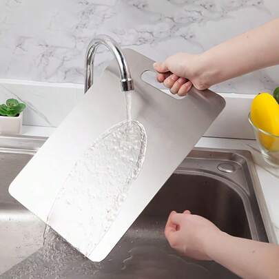 1 chiếc thớt hai mặt bằng thép không gỉ chống nấm mốc dùng trong gia đình