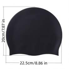 1pc/3pcs High Elastic Wide-Brim Silicone Swim Cap, Adult Full Cover Waterproof Swimming Hat Suitable For Various Hairstyles - Multicolor - View 2