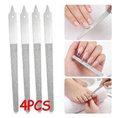 Bộ 4 miếng mài móng tay hai mặt bằng thép không gỉ tiện dụng dùng trong gia đình - Dụng cụ đặc biệt để làm móng và sửa chữa móng (2/1 cái)