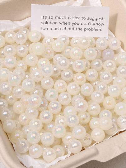 beadia 20~50颗/包，10毫米亚克力UV着色美人鱼直孔圆珠，用于创意制作串珠DIY项链、手链、手机链等。