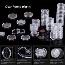 耐用透明硬币收藏盒，密封防潮防氧化，高透明度塑料硬币保护盒，月牙形开口设计，方便取用 - 透明色 - 查看 10