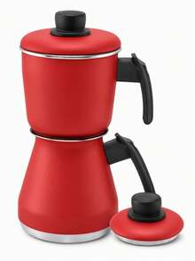 1.2 升 意式铝制滤泡咖啡机 经济型 - 紅色 - 查看 3