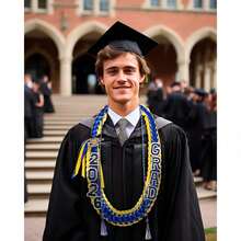 2026届毕业花环，双股编织丝带项链，可作礼金花环、毕业荣誉绶带，手工制作，祝贺毕业生，毕业装饰，2026届荣誉绶带，男女通用毕业礼物，高级纪念品，毕业装饰，毕业配饰，毕业花环配饰，蓝白毕业花环，2026届毕业生，毕业花环，学生礼物，派对用品 - 彩色 - 查看 4