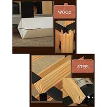 Botelleros de pie Independientes de Madera y Acero metálico Armario de Vino Natural Decoración de Almacenamiento Estante de Vino Diseño Retro Organizador de Botellas de Vino - como en la foto - Ver 5