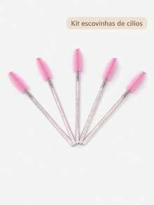 Wholesale Glitter Brush Kit For Eyelash Extensions, Eyebrows, And Micropigmentation - Disposable Brush Kit For Eyelashes And Eyebrows – Hygiene And Precision - Màu Hồng baby - Xem 4