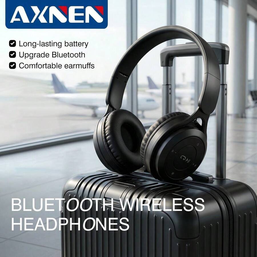 AXNEN Macaron Color Bluetooth Headband Headphones, Foldable & Retractable Wireless Design, Surround Sound, Support TF Card, Suitable For Travel, Home, Office, Gaming And Online Classes - View 1