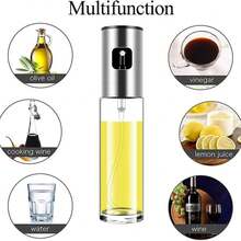 2PCS Cooking Oil Sprayer, Upgraded Olive Oil Spray Bottle, Refillable Reusable, Kitchen Air Fryer Accessories, Suitable For BBQ, Meat Prayer, With Accessories - Transparent - View 5