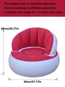1pc Inflatable Shell Shaped Sofa, Inflatable Camping Chair, Inflatable Slouchy Sofa, Inflatable Chair, Foldable Portable Inflatable Chair, Suitable For Living Room, Bedroom, Reading Room, Bedroom, Balcony, Outdoor Camping, Easy To Store And Carry, Leisure And Entertainment, Dorm, Backrest Chair - Multicolor - View 13