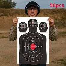 10/20/50/100 Pack 12x18 Inch Human Silhouette Shooting Targets - Professional Marksmanship Training Paper For BB Guns, Airsoft, Pellet Guns, Handguns & Rimfire - Indoor/Outdoor Range Accuracy Practice - Multicolor - View 7